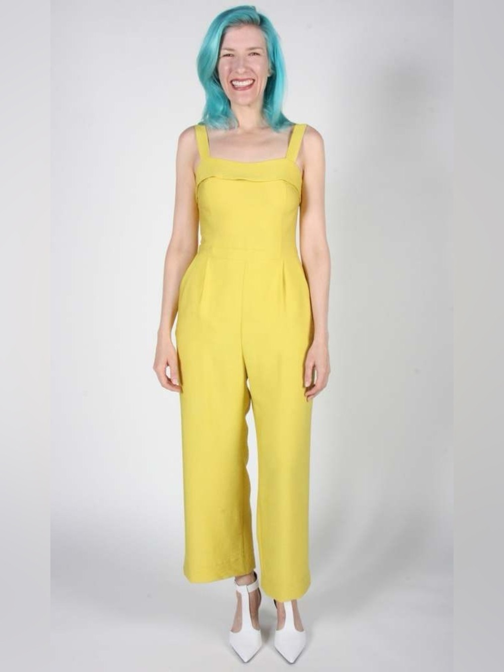 Birds of North America Sandgrouse Jumpsuit In Mustard Yellow Size 6 Square-Neck